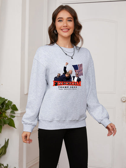 Women FREEDOM 2024 Printed Casual Sweatshirt