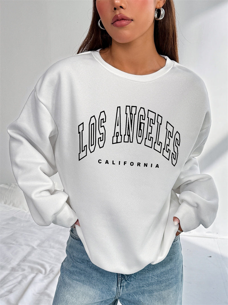 Women Los Angeles Printed Casual Pullover Long Sleeve Sweatshirt