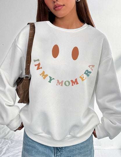 Women Fall Printed Pullover Smile Printed Sweatshirts