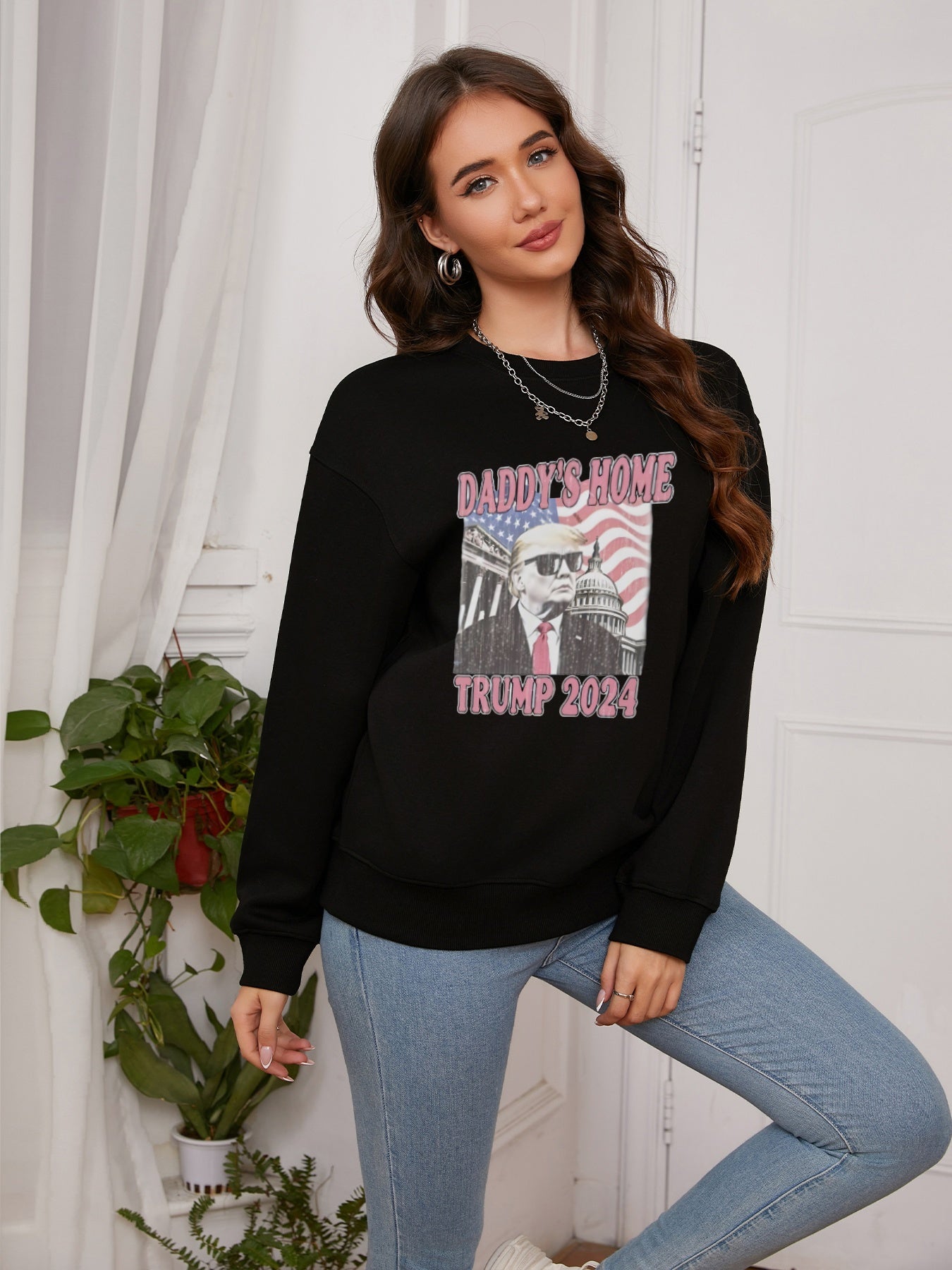 Women Daddy's Home Casual Sweatshirt