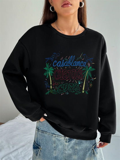 Women Cabablanca GeNTS Letter Print Casual Sweatshirt