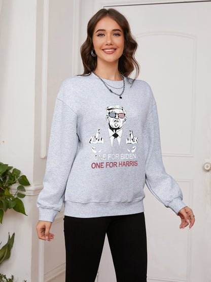 Women ONE FOR XXX Printed Casual Sweatshirt