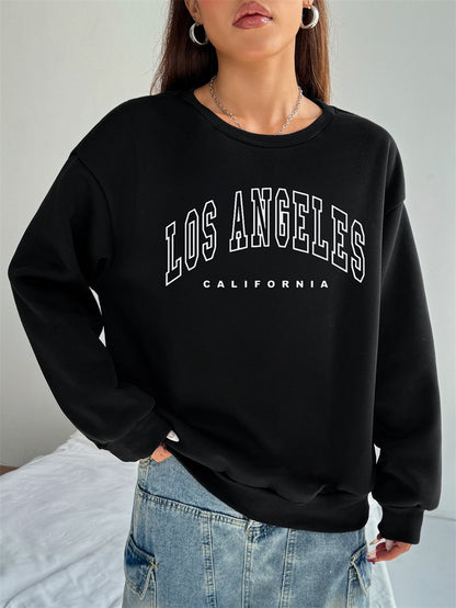 Women Los Angeles Printed Casual Pullover Long Sleeve Sweatshirt