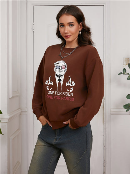 Women ONE FOR XXX Printed Casual Sweatshirt