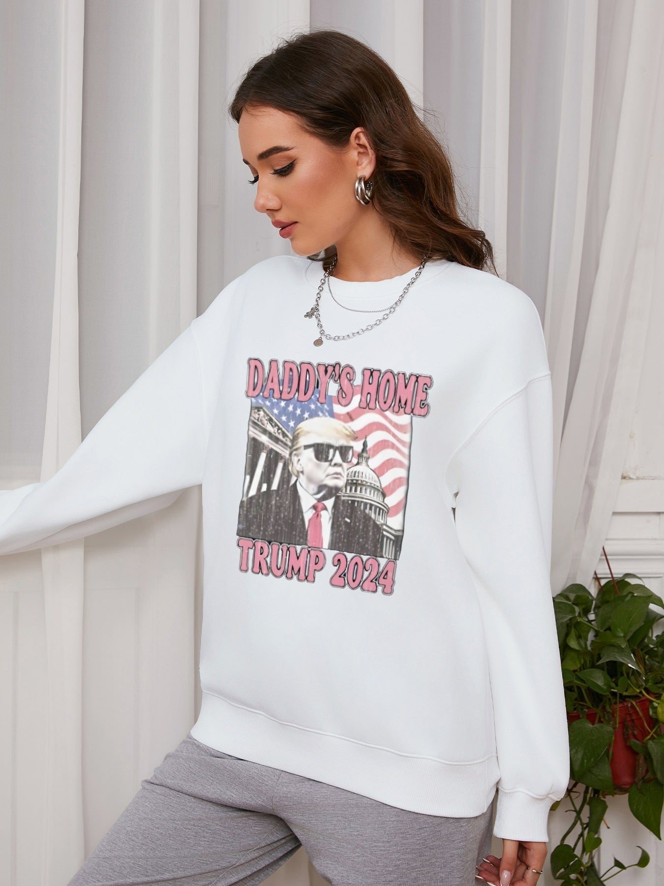 Women Daddy's Home Casual Sweatshirt