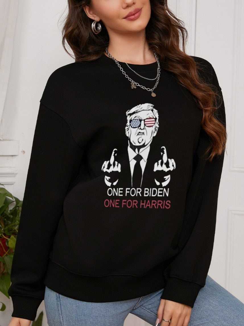 Women ONE FOR XXX Printed Casual Sweatshirt