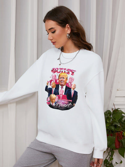 Women GUILTY TRUMP Character Printed Casual Sweatshirt