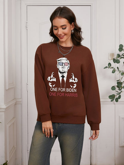 Women ONE FOR XXX Printed Casual Sweatshirt