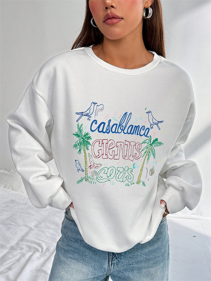 Women Cabablanca GeNTS Letter Print Casual Sweatshirt