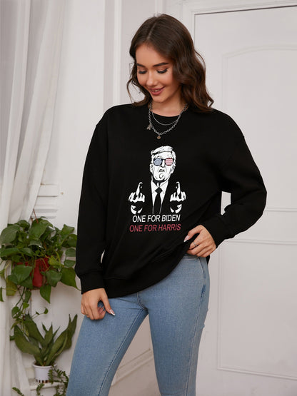 Women ONE FOR XXX Printed Casual Sweatshirt