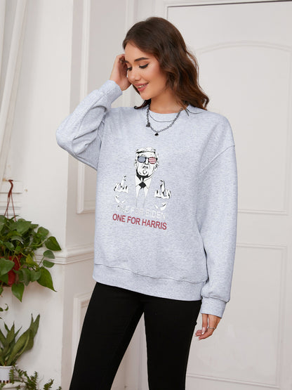 Women ONE FOR XXX Printed Casual Sweatshirt