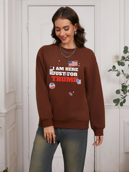 Women I'M HERE JUST FOR TURMP Long Sleeve Casual Sweatshirt