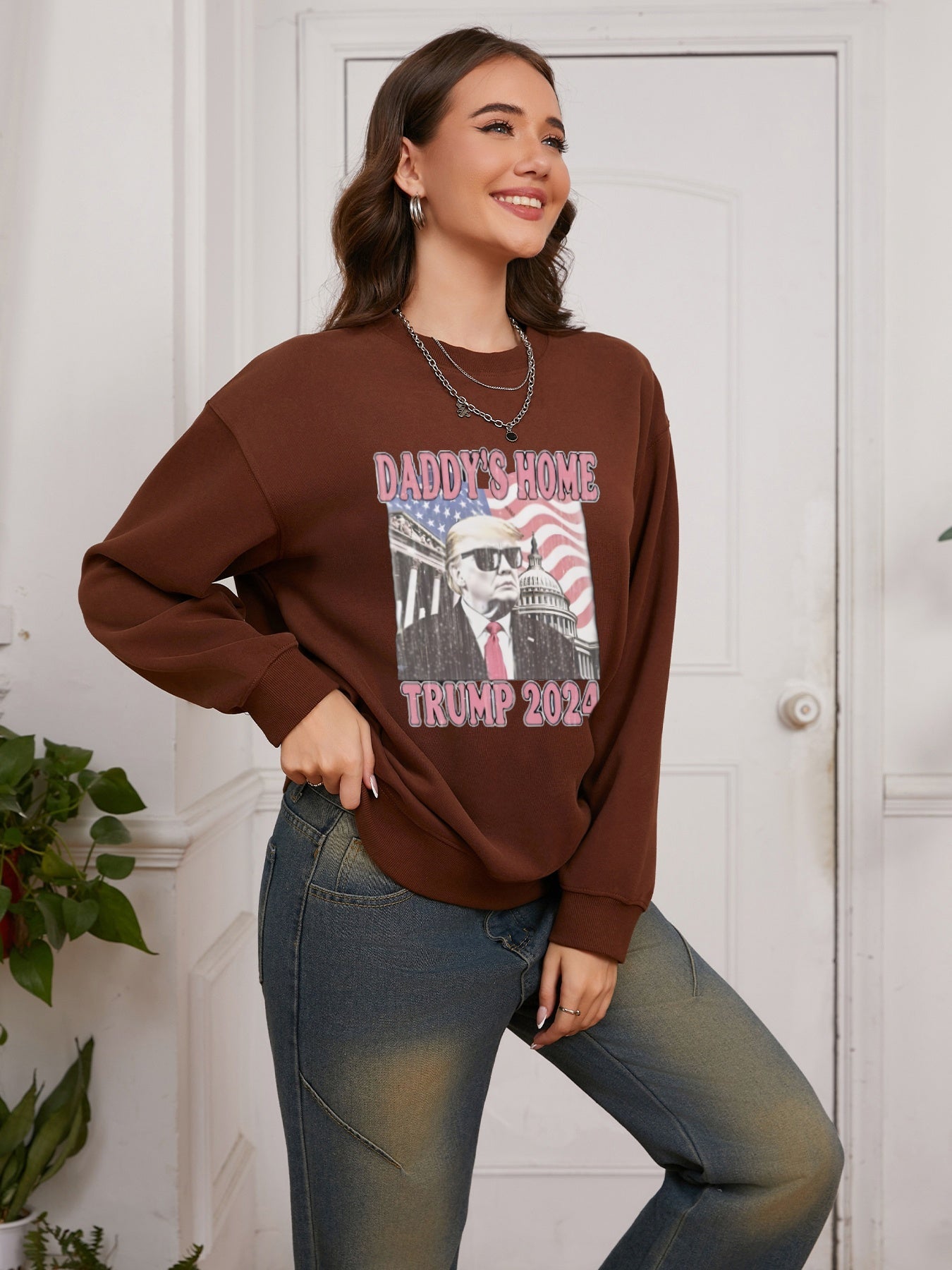 Women Daddy's Home Casual Sweatshirt