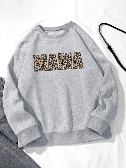 Women MAMA Printed Oversized Sweatshirts Casual Pullovers